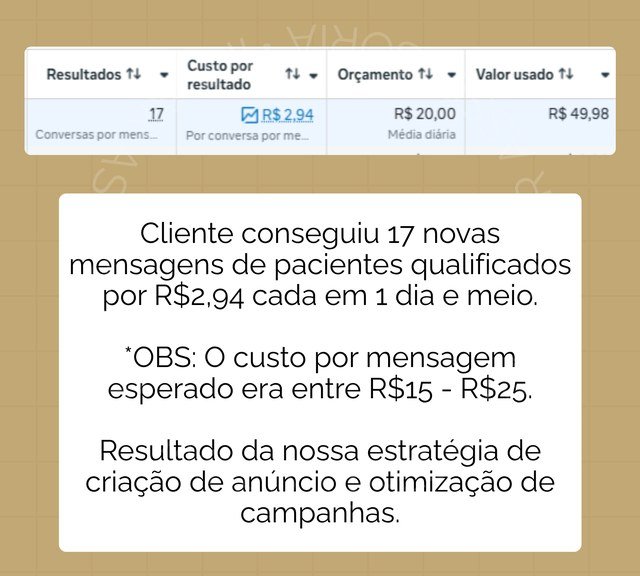 Print mostrando 17 mensagens de pacientes qualificados por R$2,94 cada